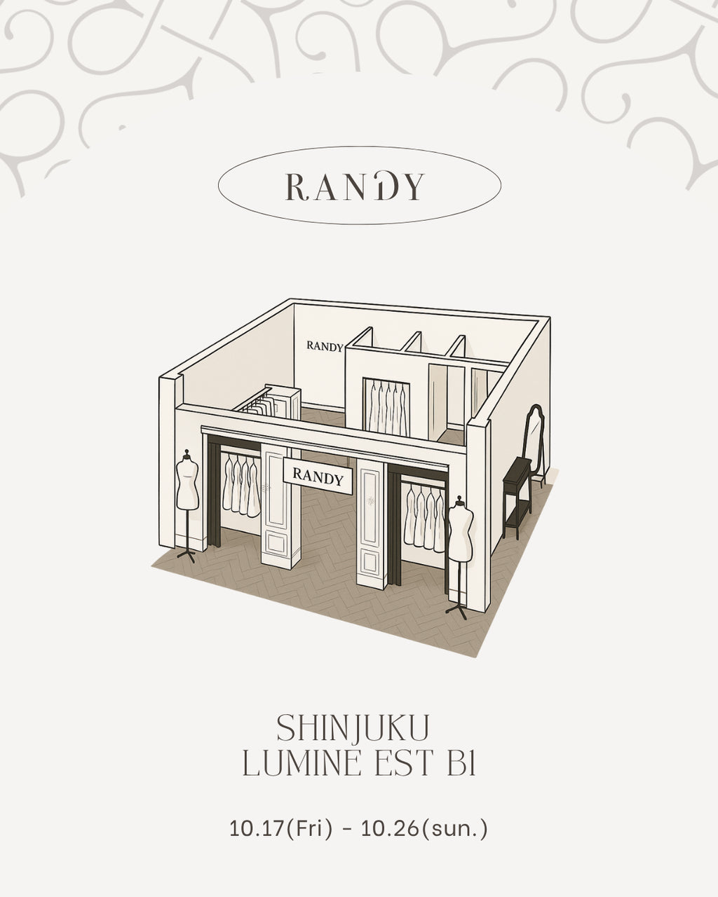 【LUMINE EST 新宿 B1 POP-UP STORE 開催のお知らせ】