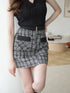 Aラインミックスツイードジップスカート