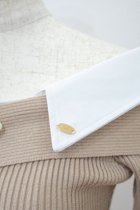 シャツドッキングストリングコアロングワンピース