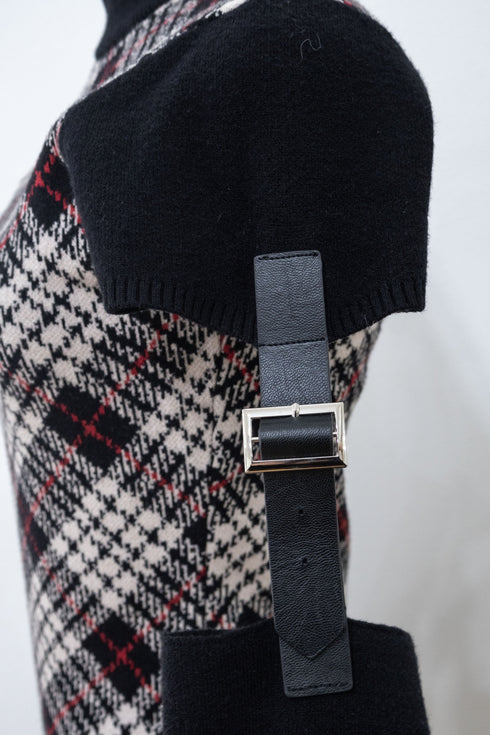 ベルテッドプレイドファーミニワンピース