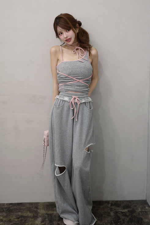 バイカラーストリング3ピースセットアップ