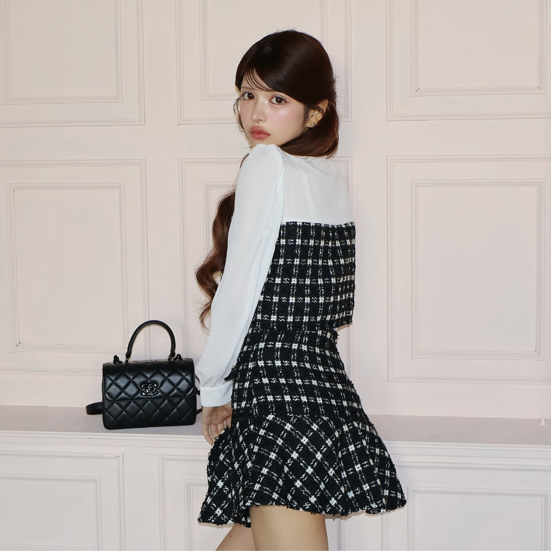 RANDY⭐︎チェック柄ドッキングニットセットアップ Randy チェック柄