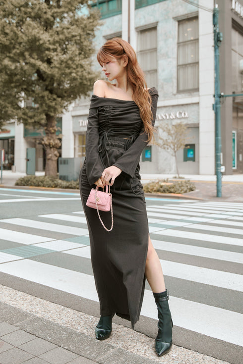 ドロストオフショルスウェットセットアップ