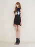 2-way gingham knit mini dress
