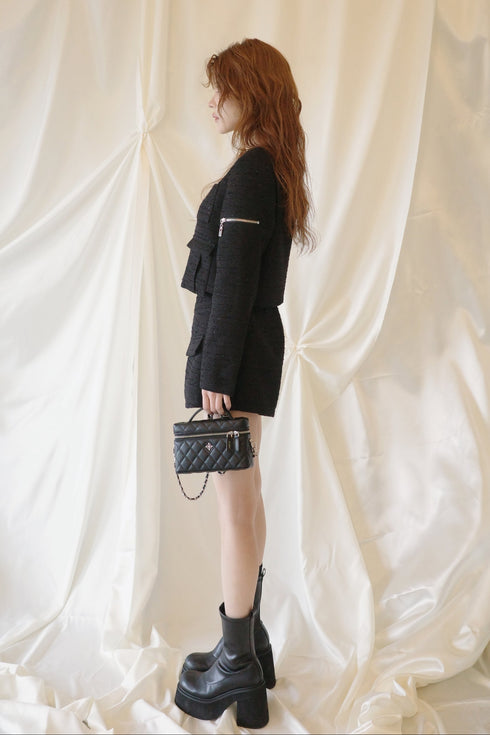 ステラツイードジップジャケットセットアップ