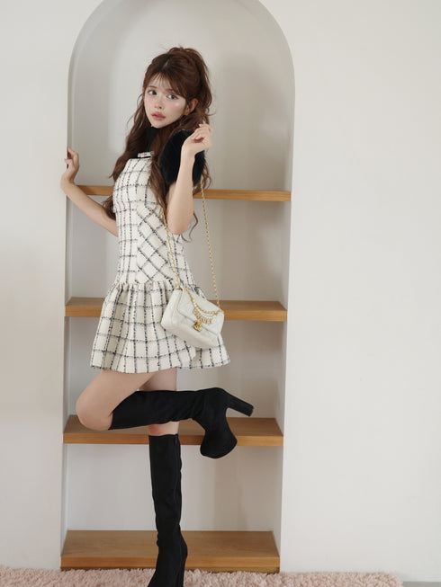 Étoile Check tweed ワンピース