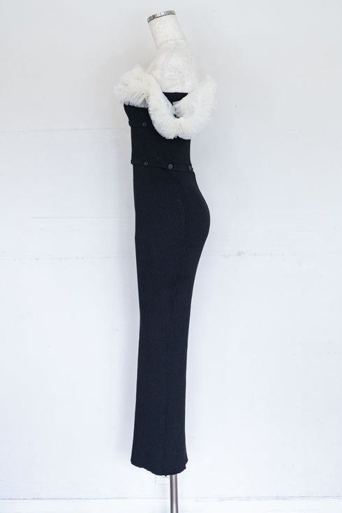 2wayチュールニットワンピース