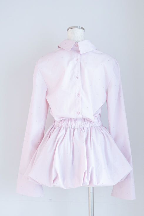 ビジューバルーンシャツアンサンブル