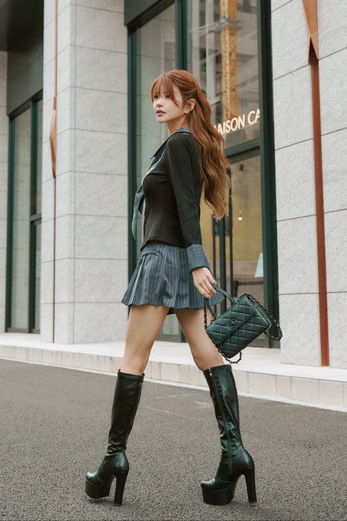 ピンストライププレッピーセットアップ