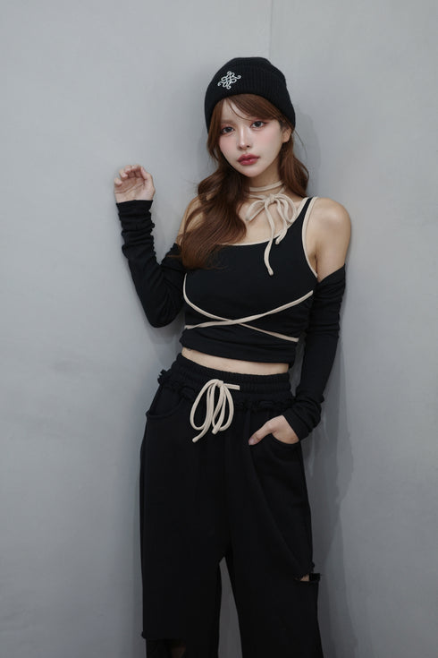 バイカラーストリング3ピースセットアップ