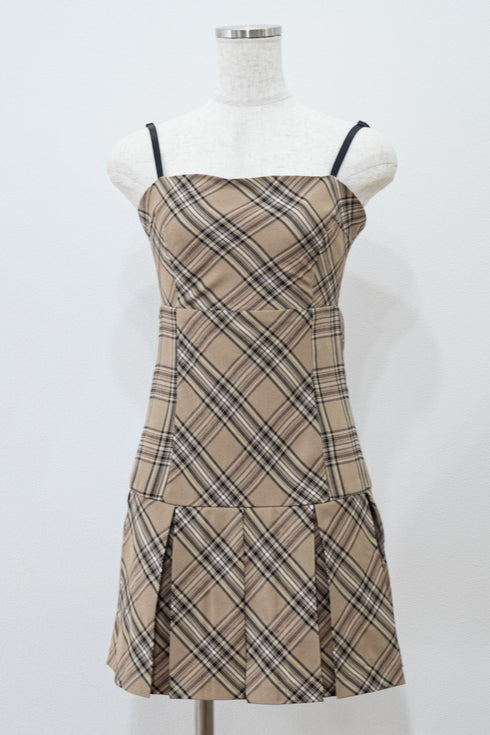 プレイドファースリーブカーディガンアンサンブル