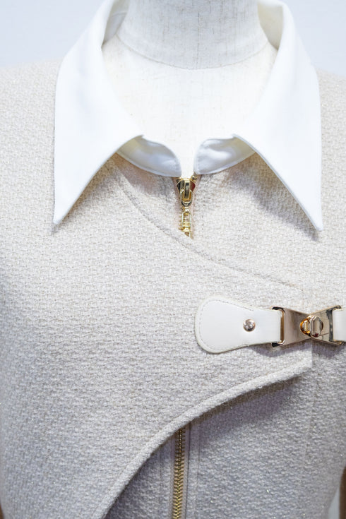 シアードッキングバックルツイードコンビネゾン