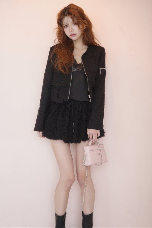 ステラツイードジップジャケットセットアップ