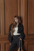レザードッキングストレートデニム