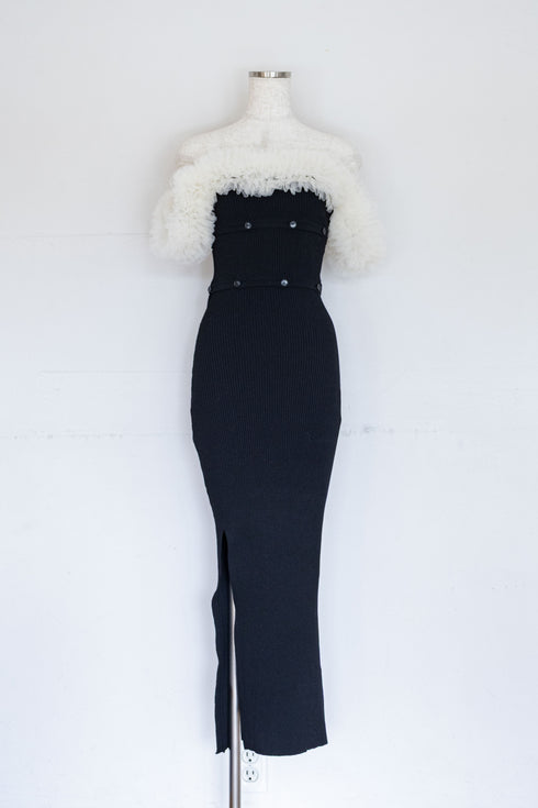 2wayチュールニットワンピース