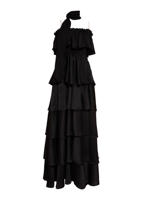 ティアードビジューロングワンピース