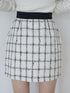 Étoile Check tweedジップスカート