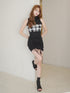 2-way gingham knit mini dress