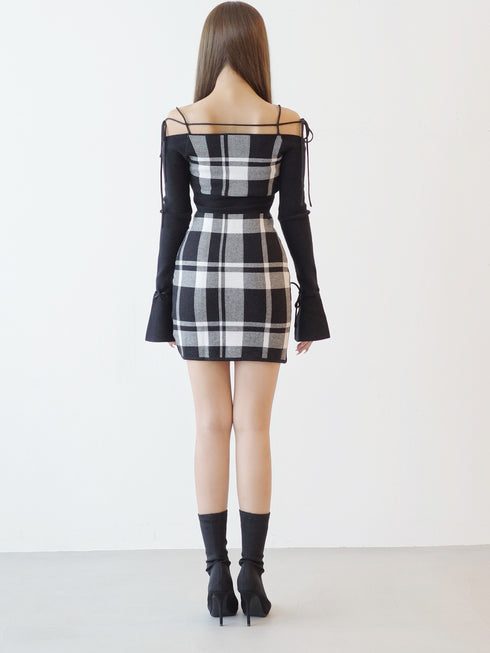 String core mini dress