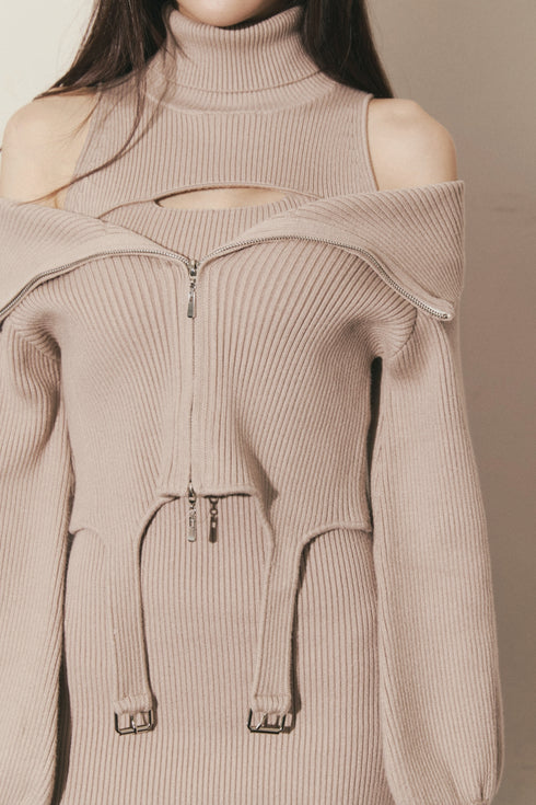 ガーターニットアンサンブル