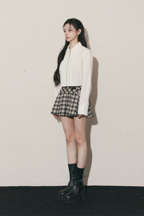 ショートジップアップシャツ