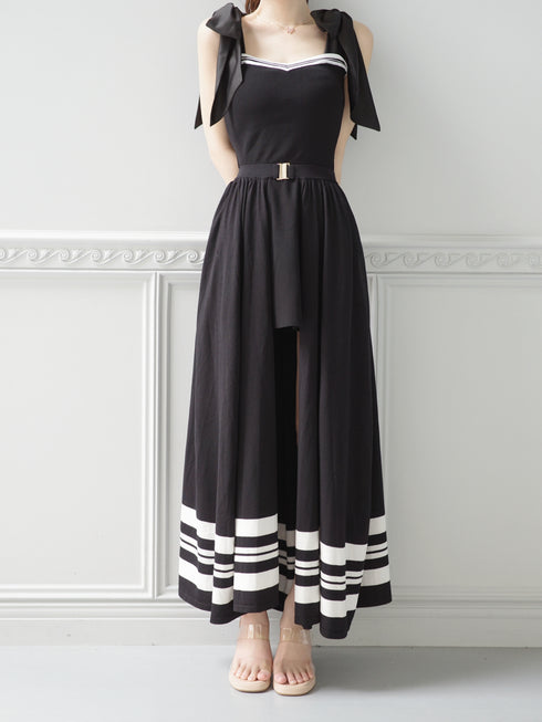 2-way two-tone knit set