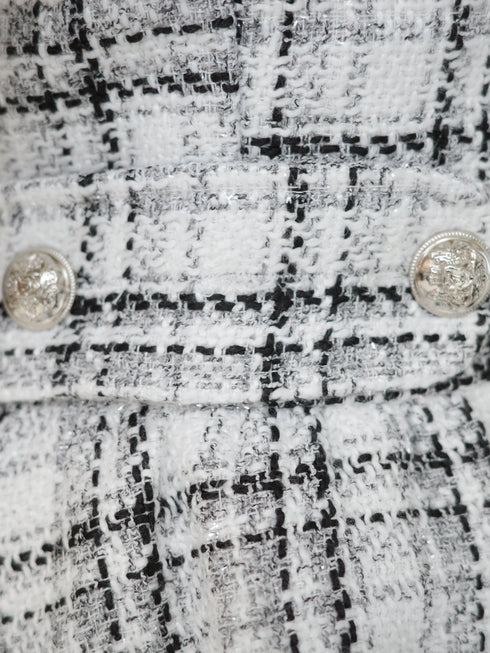 2wayフーディーツイードティアードワンピース