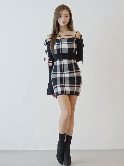 String core mini dress