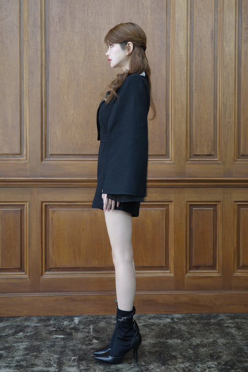 シアードッキングバックルツイードコンビネゾン