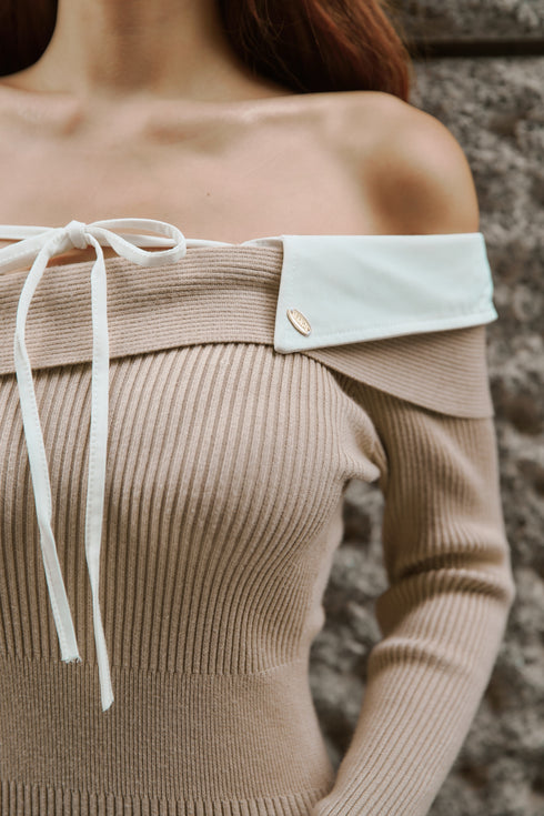 シャツドッキングストリングコアロングワンピース