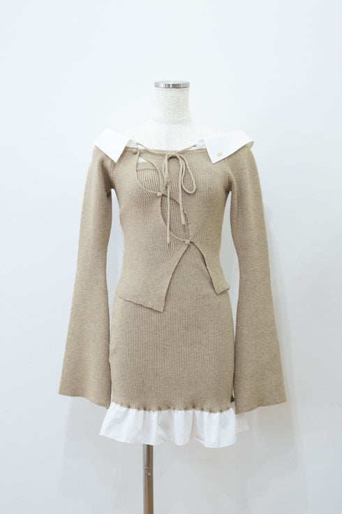 シャツドッキングベアニットアンサンブル