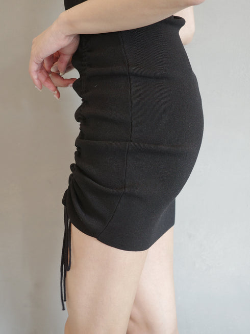 2-way gingham knit mini dress