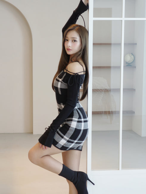 String core mini dress