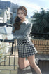ベルテッドプレッピースカート