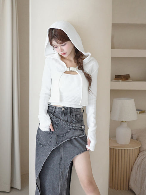 ベルテッドフーディートップス