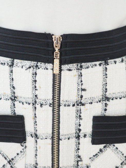 Étoile Check tweedジップスカート