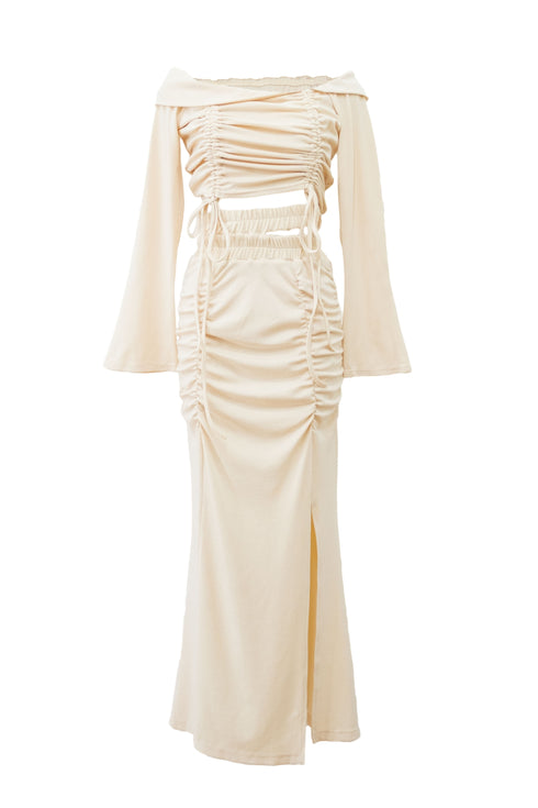 ドロストオフショルスウェットセットアップ