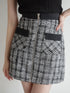 Aラインミックスツイードジップスカート