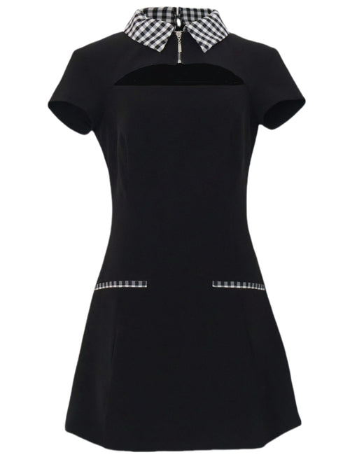 ギンガムドッキングAラインワンピース