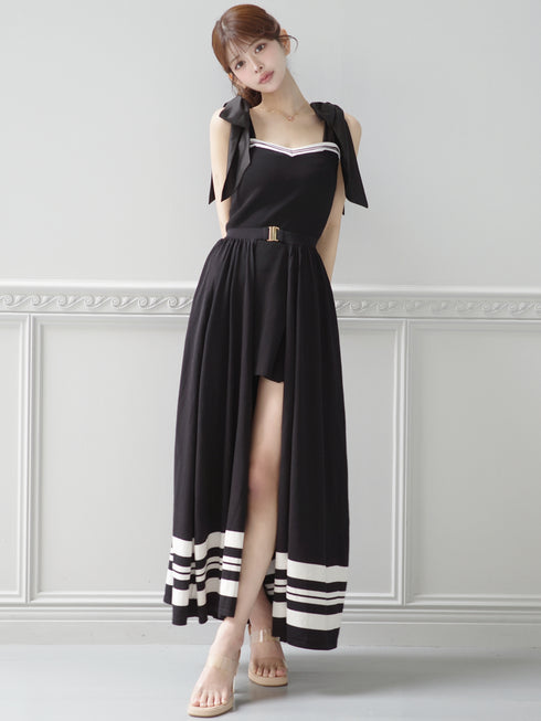 2-way two-tone knit set