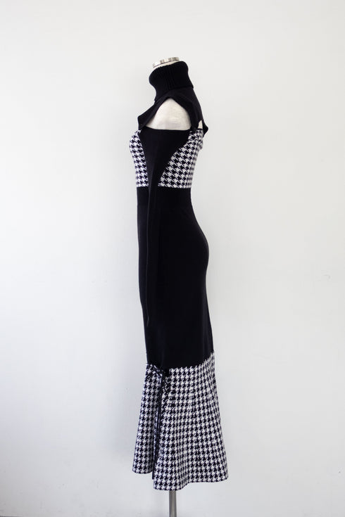 2wayハウンドトゥースストリングコアワンピース