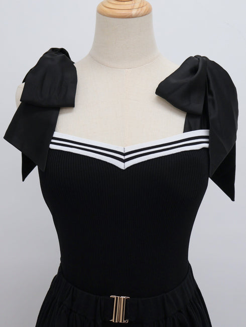 2-way two-tone knit set