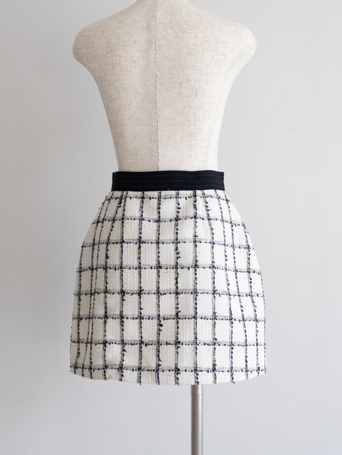 Étoile Check tweedジップスカート