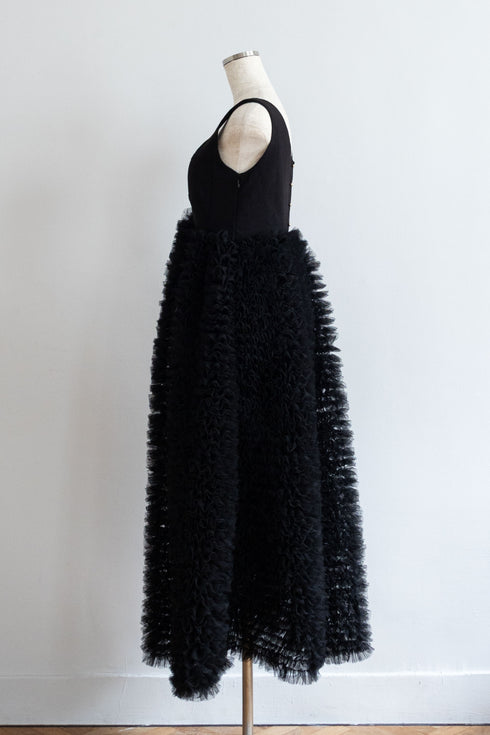チュールビスチェワンピース(BLACK)