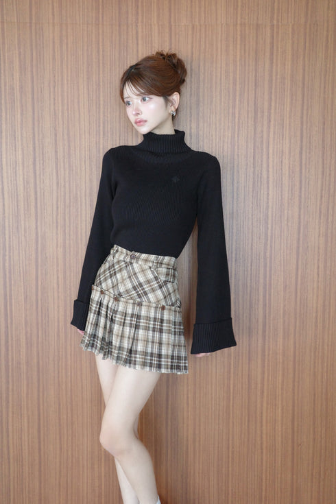 フェイクドッキングプレイドミニスカート