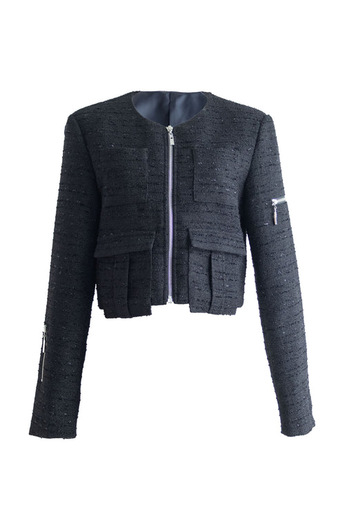 ステラツイードジップジャケットセットアップ