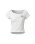 ボートネックハートカットTシャツ