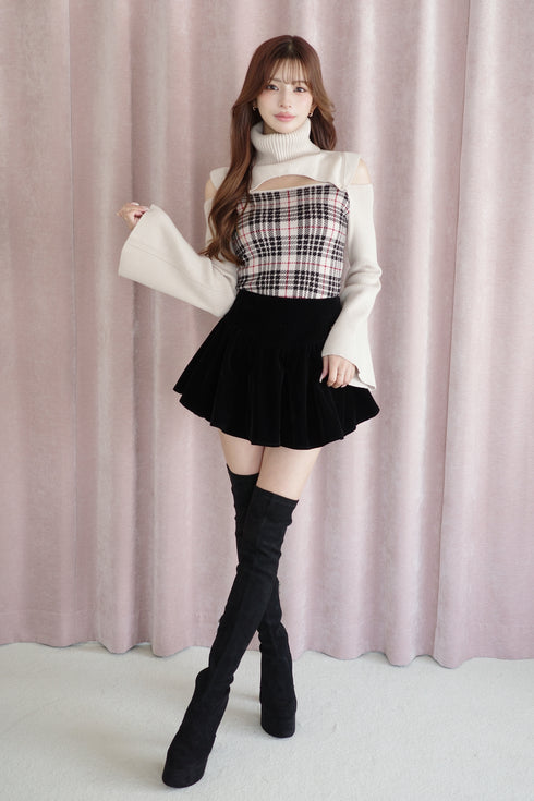 ベルベットバルーンミニスカート