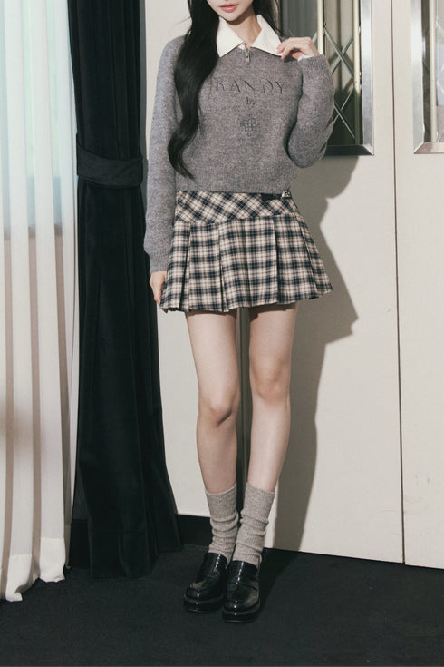 バックレースアップニットトップス