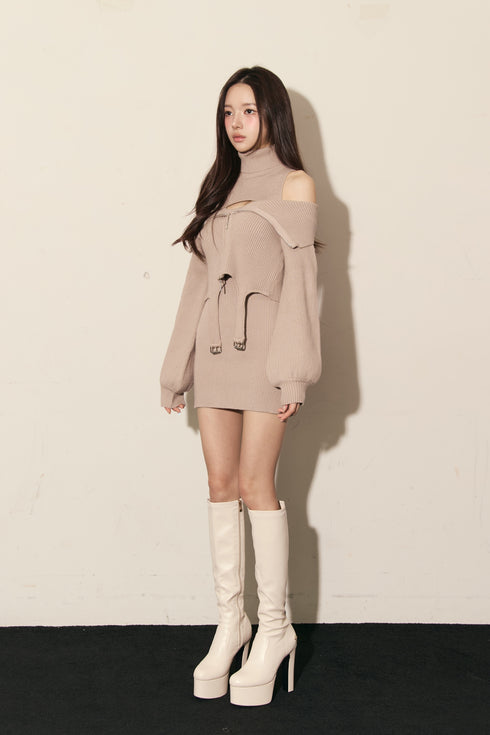 ガーターニットアンサンブル